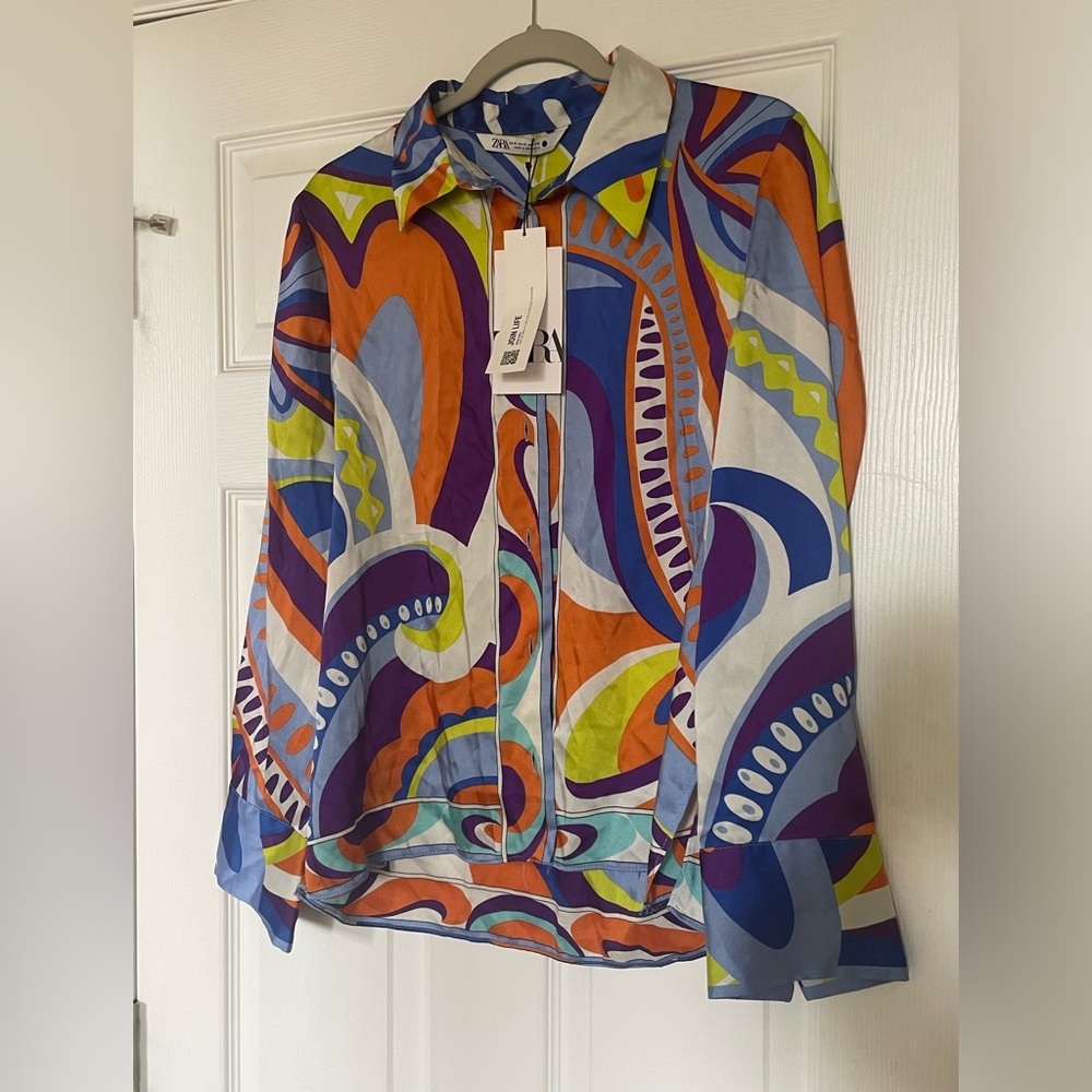 Zara Mod 60s Inspired Shirt Retro